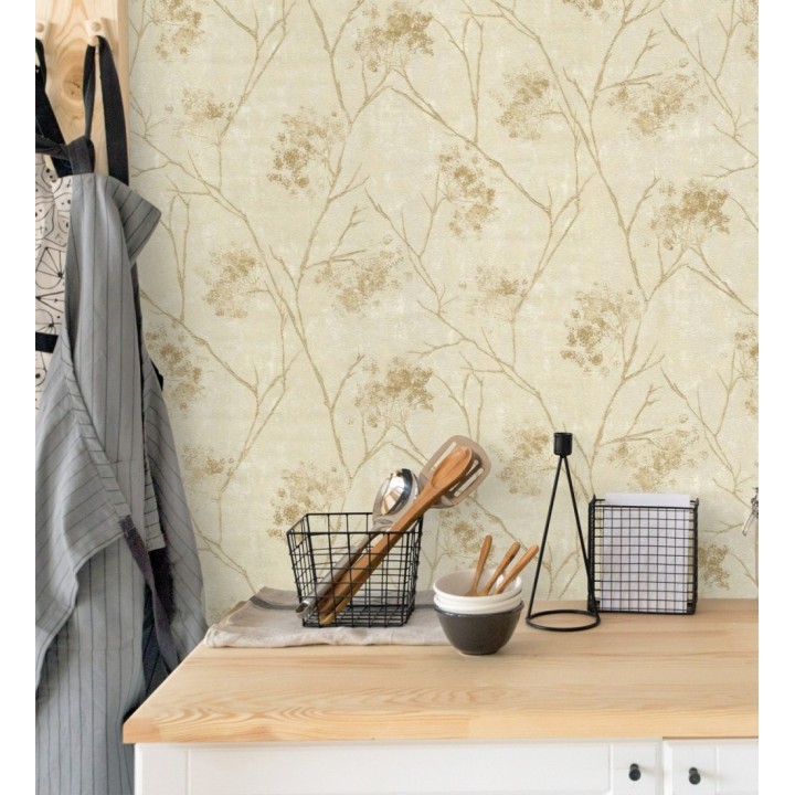 Papel pintado de flores tonos nacarados y brillantes - Shiny Bloom 682939