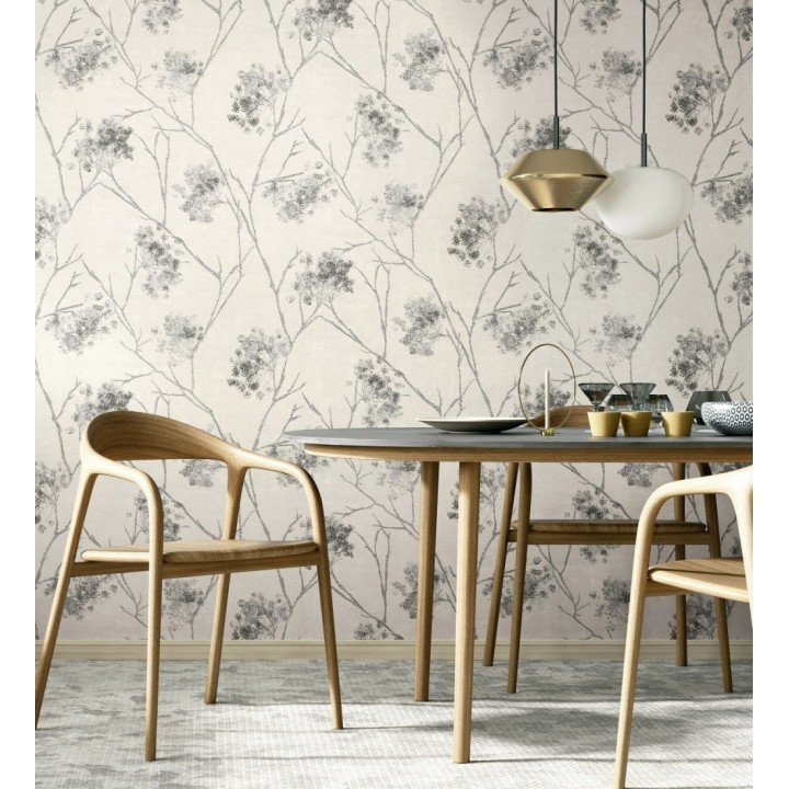 Papel pintado de flores tonos nacarados y brillantes - Shiny Bloom 682940