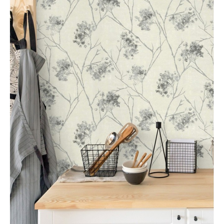 Papel pintado de flores tonos nacarados y brillantes - Shiny Bloom 682940