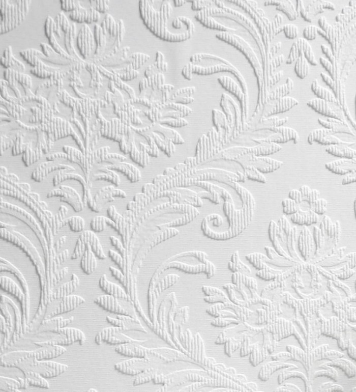 Papel pintado blanco repintable texturizado de alto relieve - Cosy Texture 123185