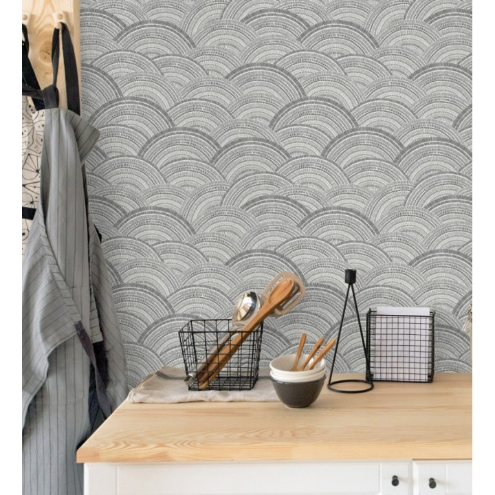 Papel pintado de medios círculos modernos - Paradox Wave 682945