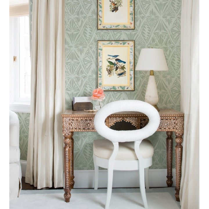 Papel pintado diseño de diamantes florales estilo Art Déco - Tropic Prism 682951