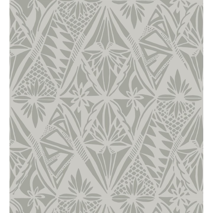 Papel pintado diseño de diamantes florales estilo Art Déco - Tropic Prism 682952