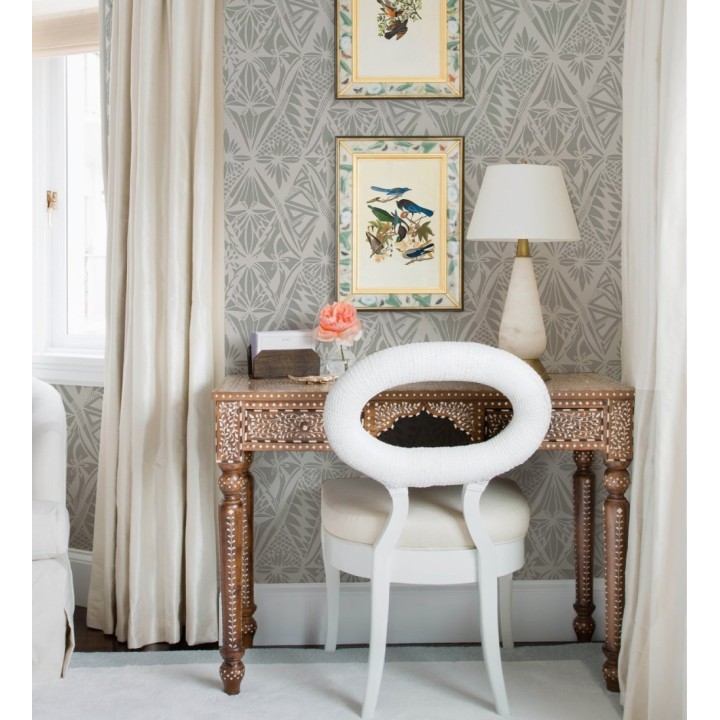 Papel pintado diseño de diamantes florales estilo Art Déco - Tropic Prism 682952