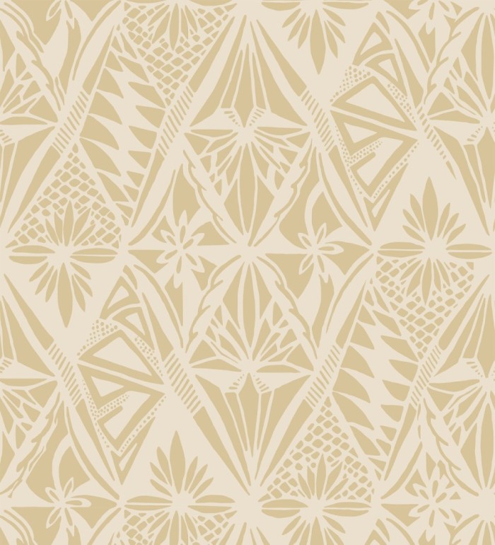 Papel pintado diseño de diamantes florales estilo Art Déco - Tropic Prism 682953