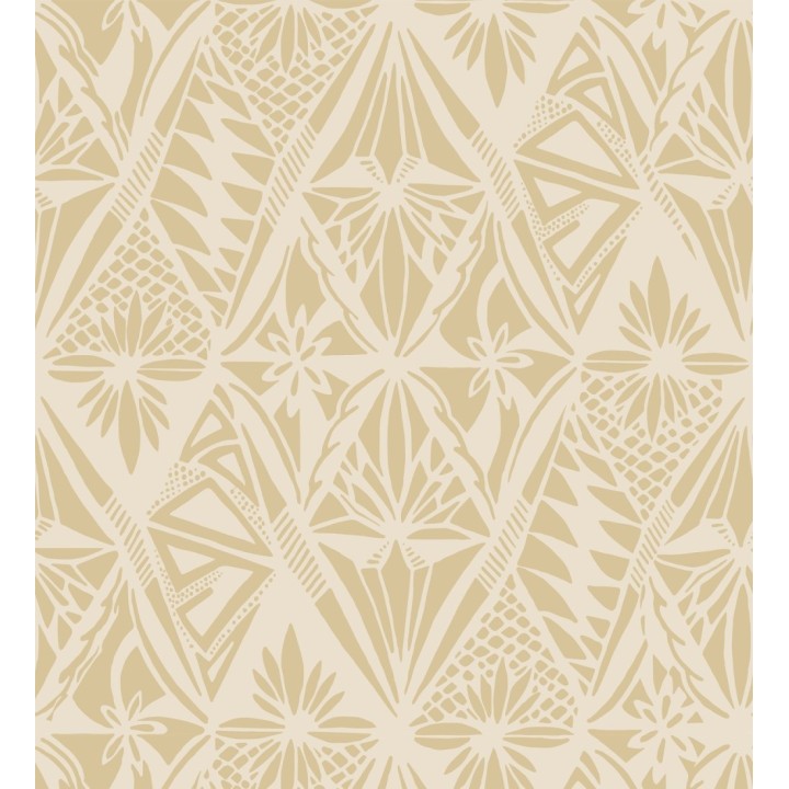 Papel pintado diseño de diamantes florales estilo Art Déco - Tropic Prism 682953