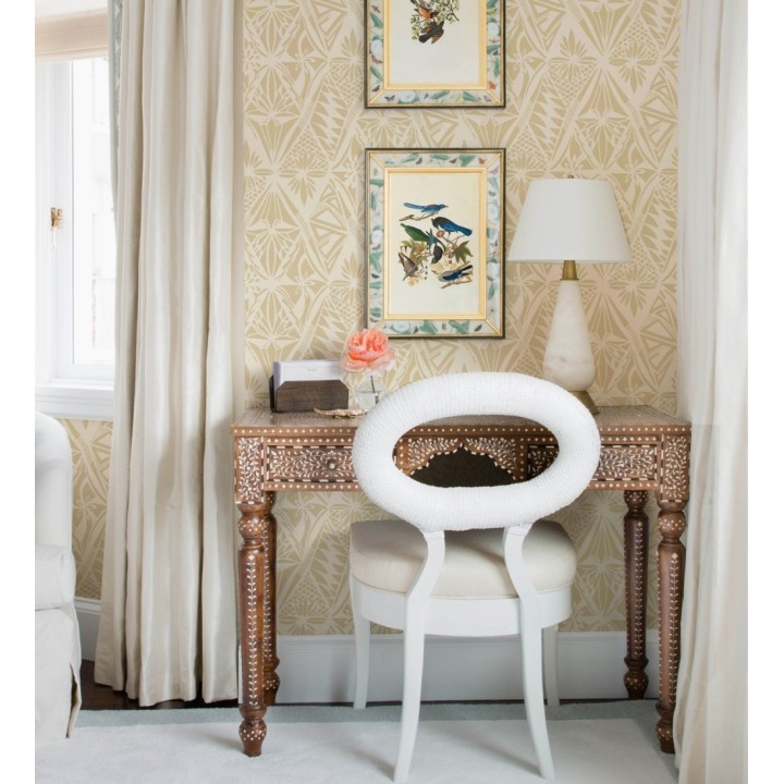 Papel pintado diseño de diamantes florales estilo Art Déco - Tropic Prism 682953