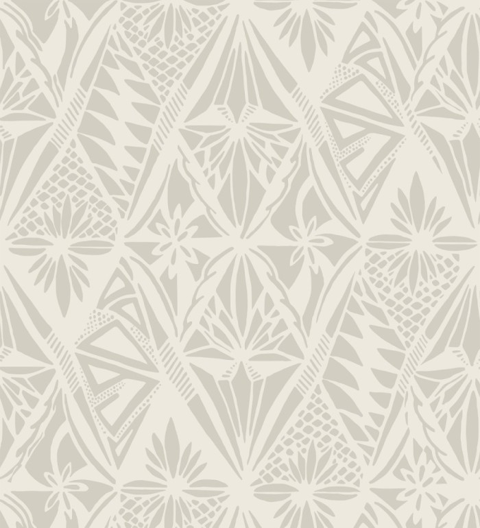 Papel pintado diseño de diamantes florales estilo Art Déco - Tropic Prism 682954