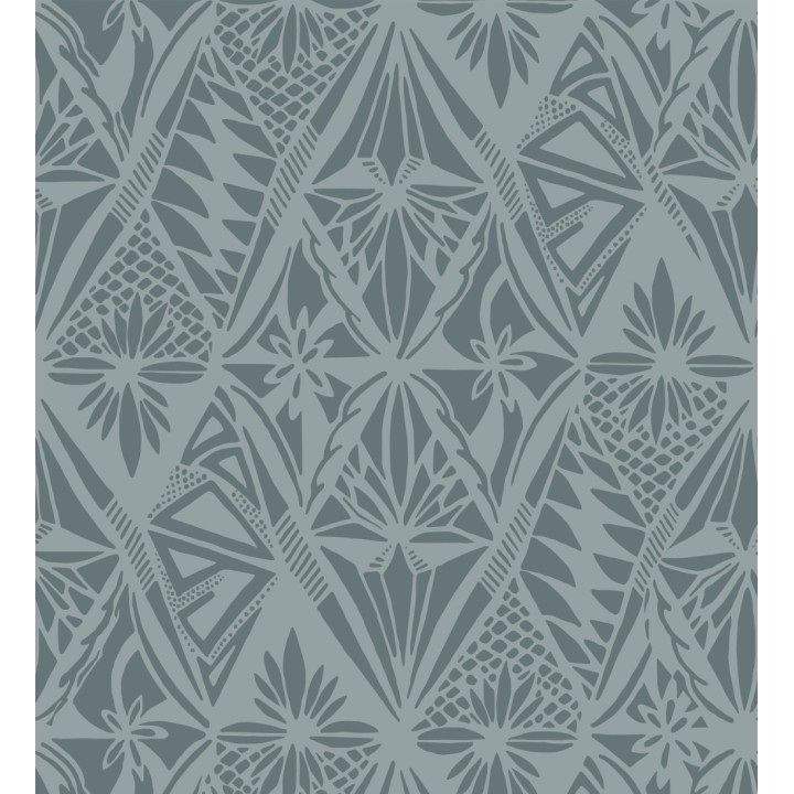 Papel pintado diseño de diamantes florales estilo Art Déco - Tropic Prism 682955