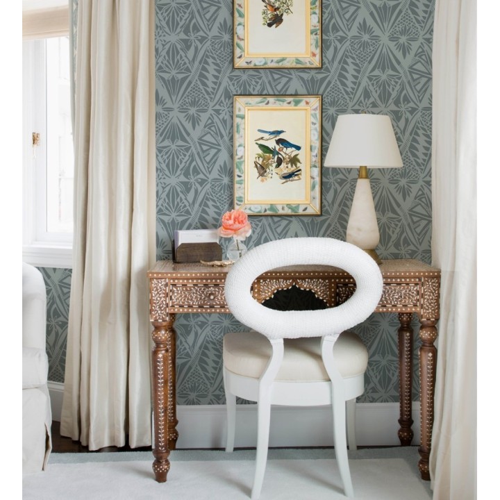 Papel pintado diseño de diamantes florales estilo Art Déco - Tropic Prism 682955