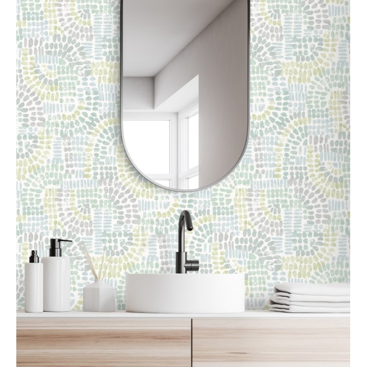 Papel pintado con mosaico abstracto - Honiton Mosaic 682956