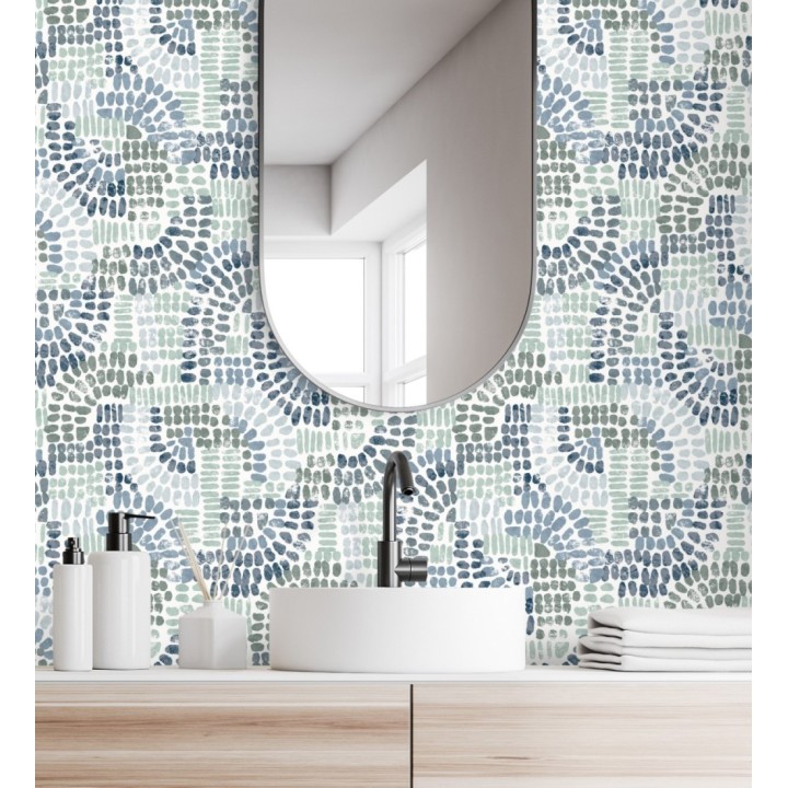 Papel pintado con mosaico abstracto - Honiton Mosaic 682957