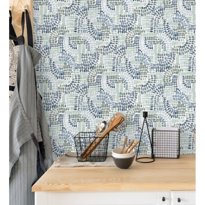 Papel pintado con mosaico abstracto - Honiton Mosaic 682957