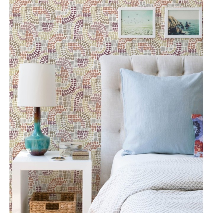 Papel pintado con mosaico abstracto - Honiton Mosaic 682958