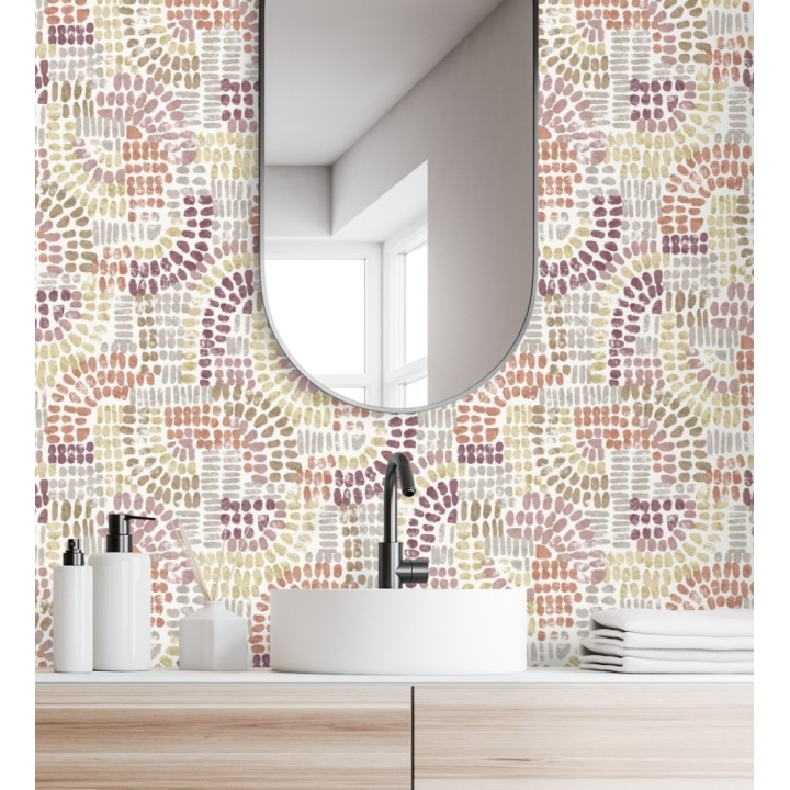 Papel pintado con mosaico abstracto - Honiton Mosaic 682958