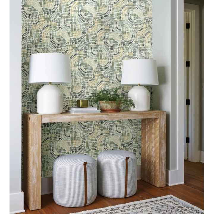 Papel pintado con mosaico abstracto - Honiton Mosaic 682959