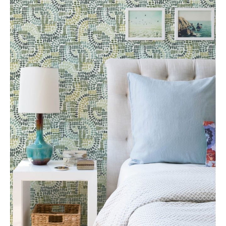 Papel pintado con mosaico abstracto - Honiton Mosaic 682959