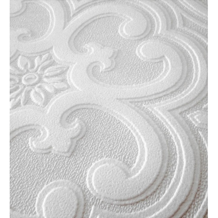 Papel pintado blanco clásico repintable texturizado de alto relieve - Reso Texture 123186