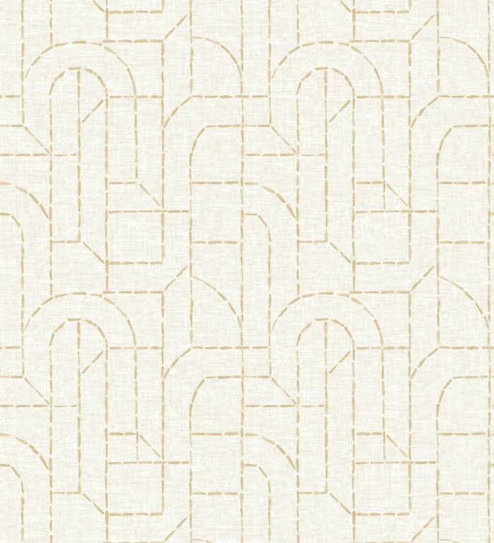 Papel pintado de arcos geométricos líneas amarillas - Narvik Arches 682961