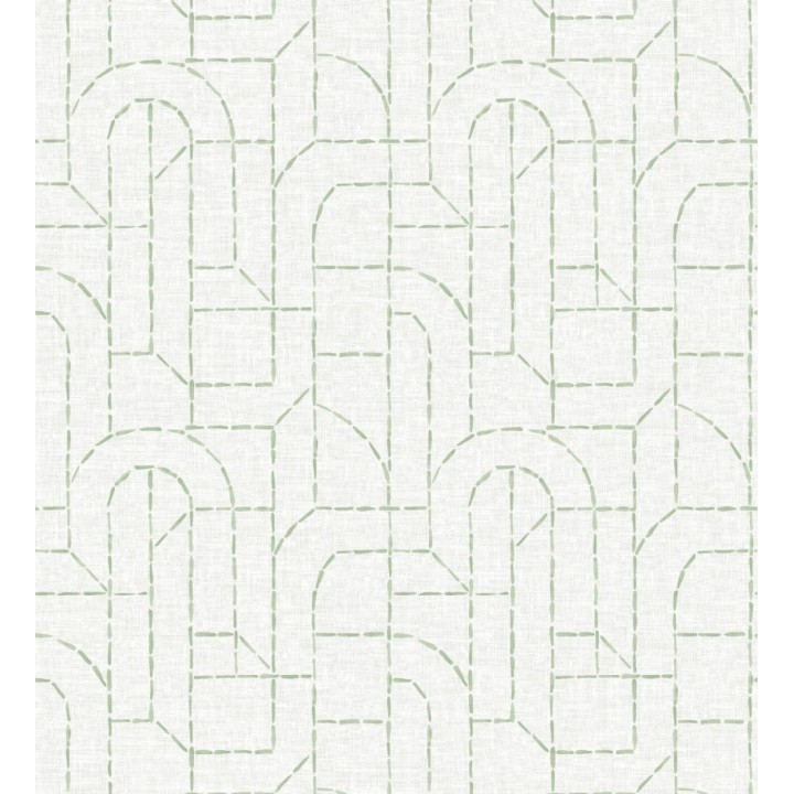 Papel pintado de arcos geométricos líneas verdes - Narvik Arches 682962