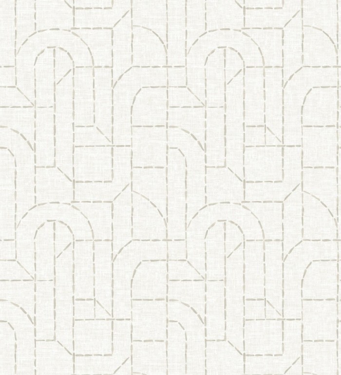Papel pintado de arcos geométricos líneas beige - Narvik Arches 682963