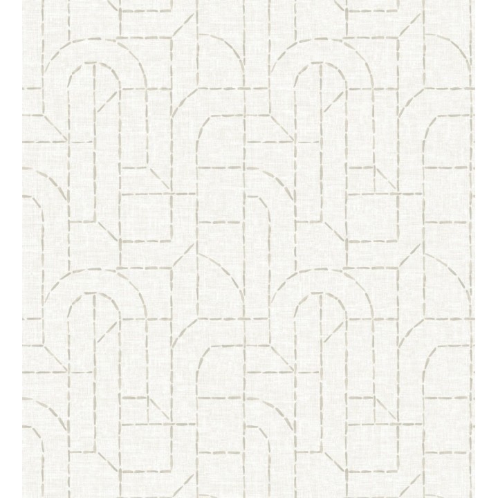 Papel pintado de arcos geométricos líneas beige - Narvik Arches 682963