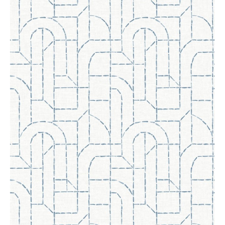 Papel pintado de arcos geométricos líneas azules - Narvik Arches 682964