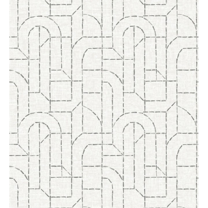 Papel pintado de arcos geométricos líneas negras - Narvik Arches 682965