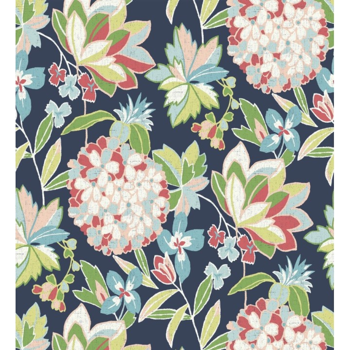 Papel pintado de flores exuberantes con estilo cottage - Midnight Florals 682966
