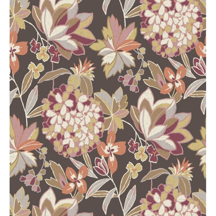 Papel pintado de flores exuberantes con estilo cottage - Midnight Florals 682967