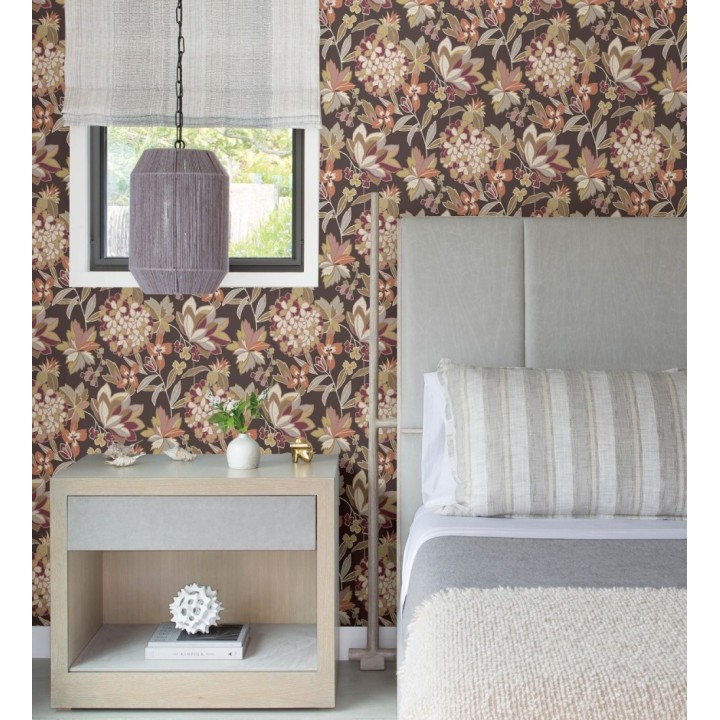 Papel pintado de flores exuberantes con estilo cottage - Midnight Florals 682967