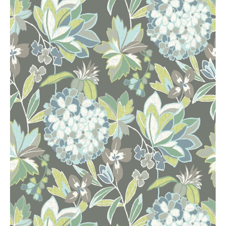 Papel pintado de flores exuberantes con estilo cottage - Midnight Florals 682969