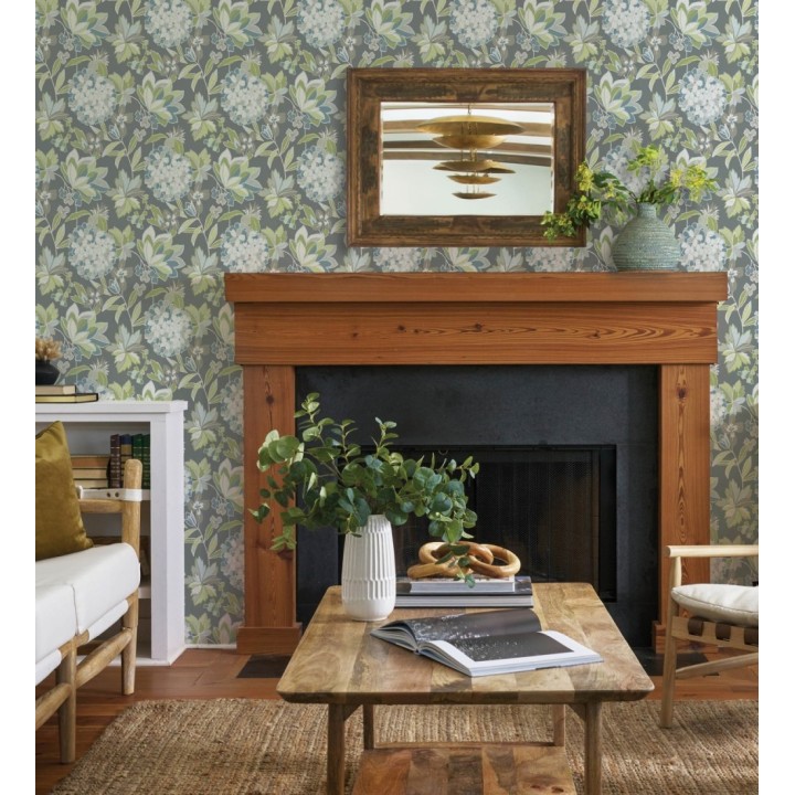 Papel pintado de flores exuberantes con estilo cottage - Midnight Florals 682969