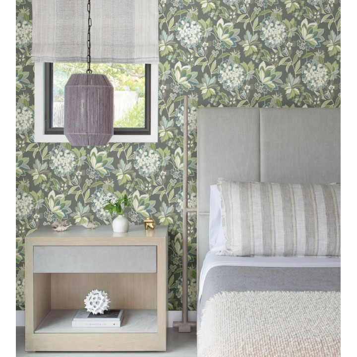 Papel pintado de flores exuberantes con estilo cottage - Midnight Florals 682969