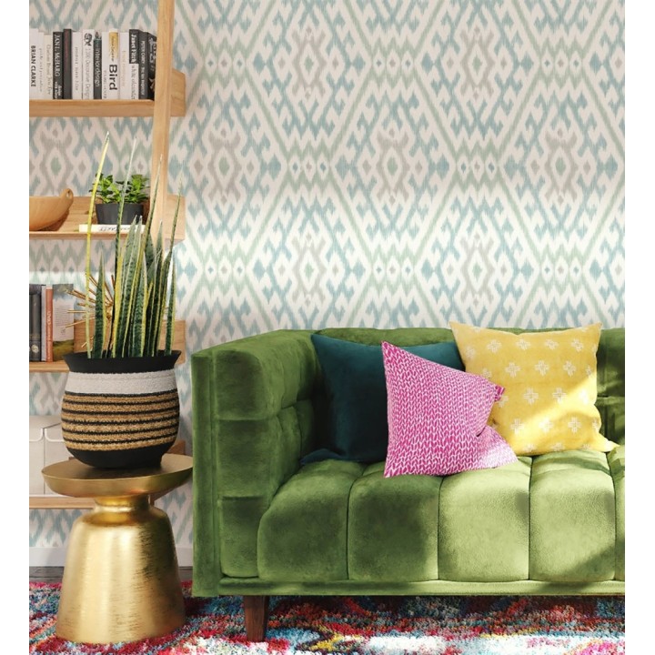 Papel pintado con diseño Ikat de estilo tribal étnico - Mykonos Boho 682978