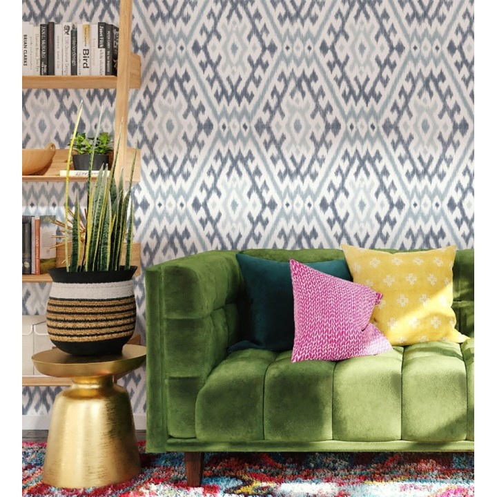 Papel pintado con diseño Ikat de estilo tribal étnico - Mykonos Boho 682980
