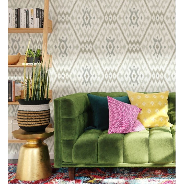 Papel pintado con diseño Ikat de estilo tribal étnico - Mykonos Boho 682981