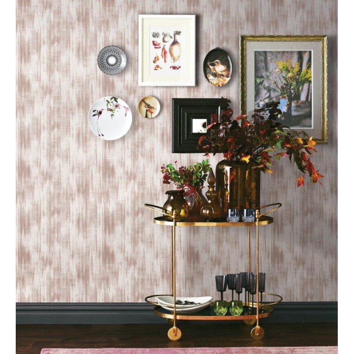 Papel pintado de pinceladas color coral difuminadas - Bosa Linen 682984