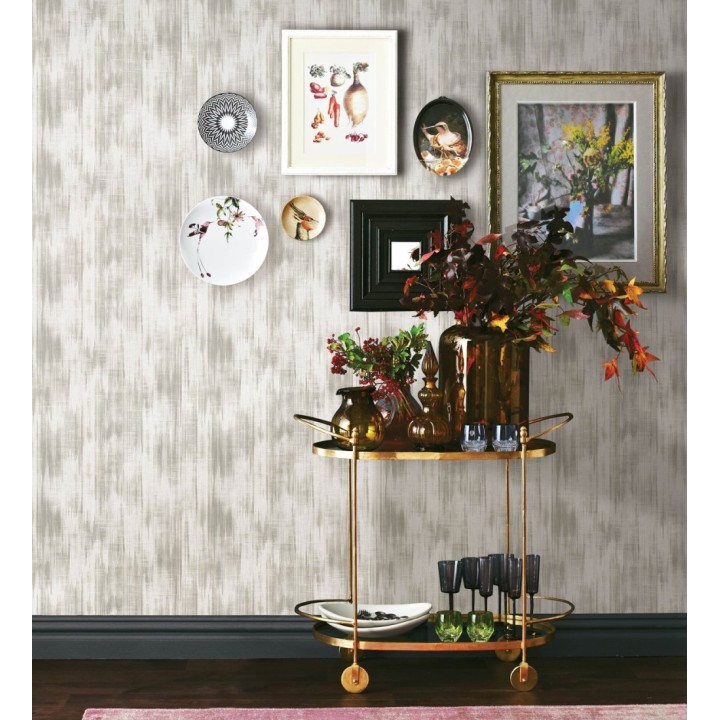 Papel pintado de pinceladas marrones difuminadas - Bosa Linen 682985