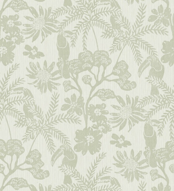 Papel pintado de cacatúas hojas y flores - Iguazu Charm 682986