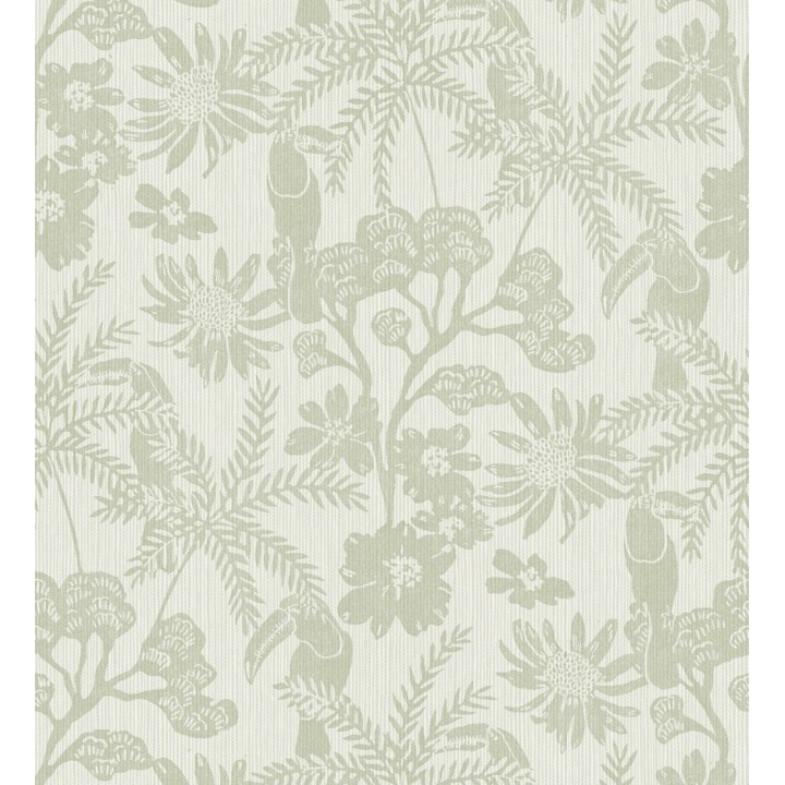 Papel pintado de cacatúas hojas y flores - Iguazu Charm 682986