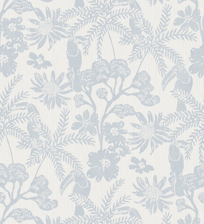 Papel pintado de cacatúas hojas y flores - Iguazu Charm 682987