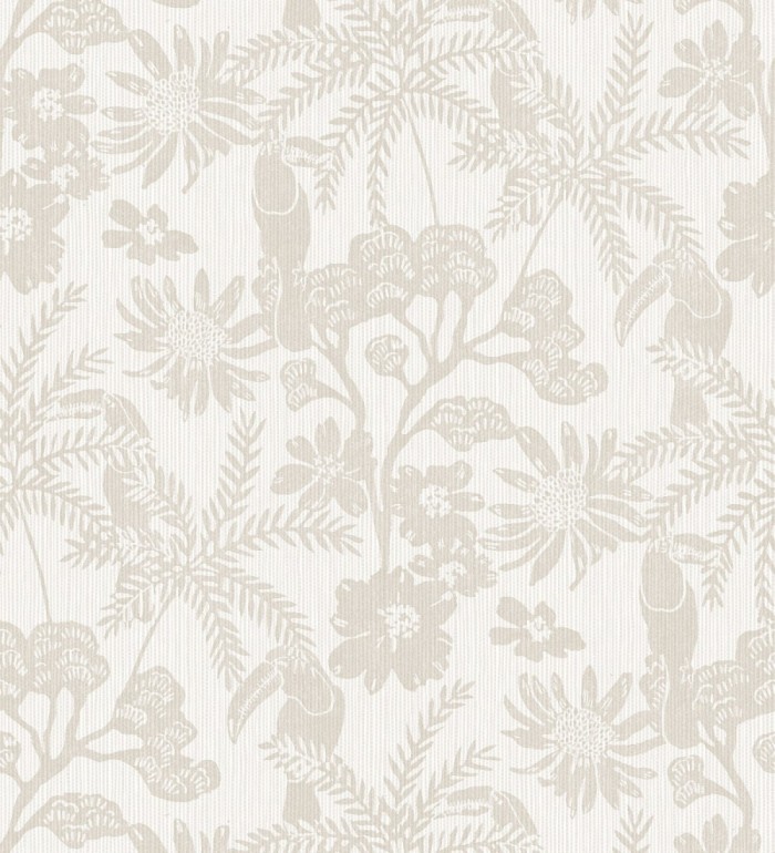 Papel pintado de cacatúas hojas y flores - Iguazu Charm 682988