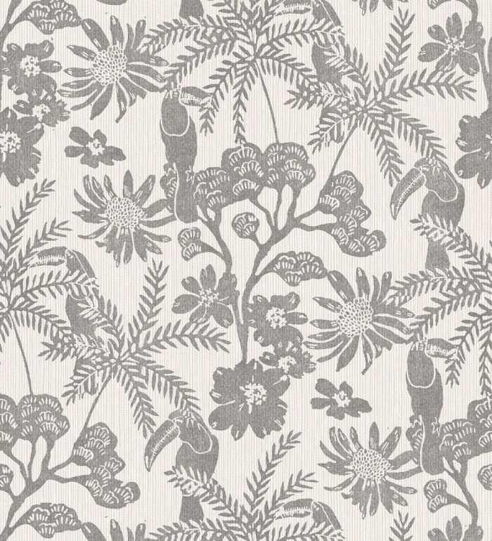 Papel pintado de cacatúas hojas y flores - Iguazu Charm 682989