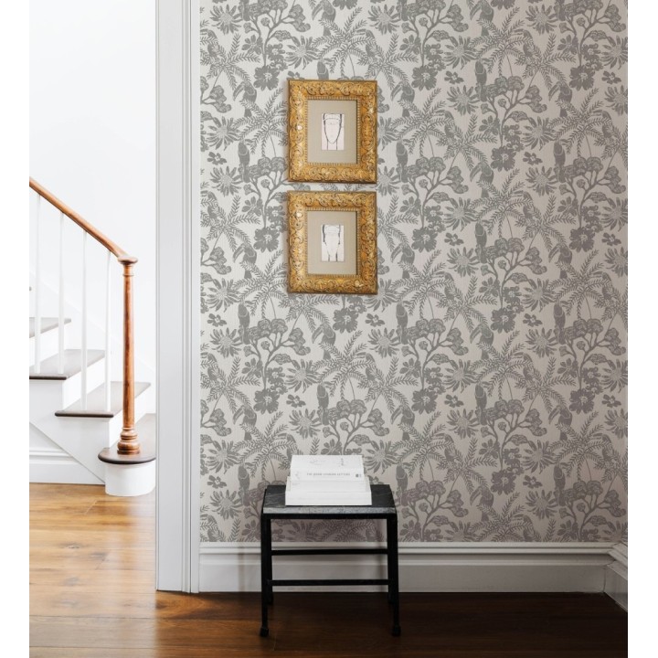 Papel pintado de cacatúas hojas y flores - Iguazu Charm 682989