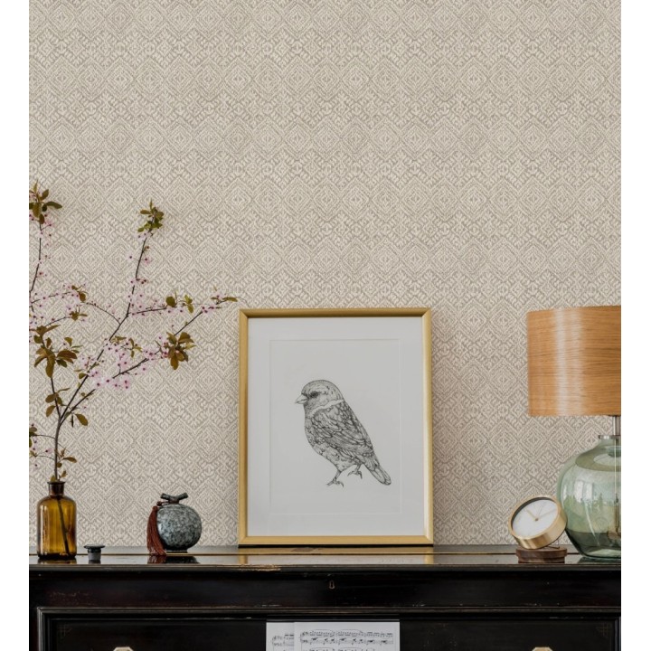 Papel pintado de rombos estilo tribal africano - Quilombo Fiber 682994