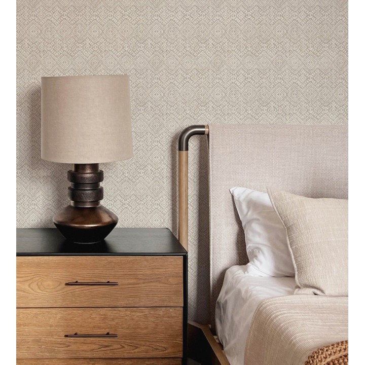 Papel pintado de rombos estilo tribal africano - Quilombo Fiber 682994