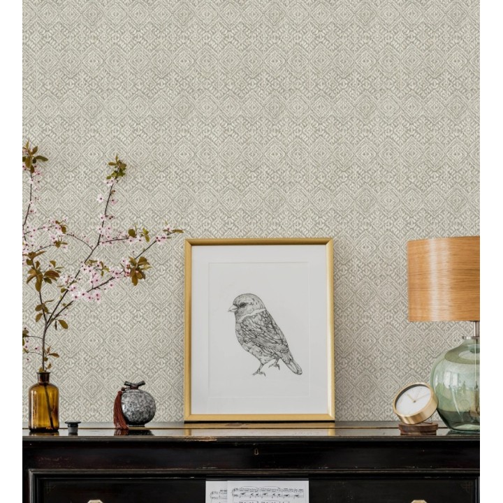 Papel pintado de rombos estilo tribal africano - Quilombo Fiber 682995