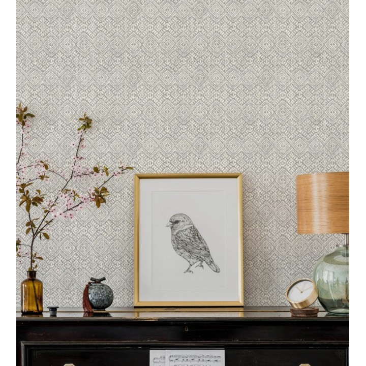 Papel pintado de rombos estilo tribal africano - Quilombo Fiber 682996