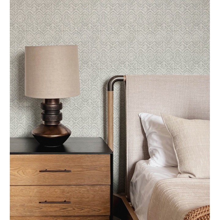 Papel pintado de rombos estilo tribal africano - Quilombo Fiber 682996